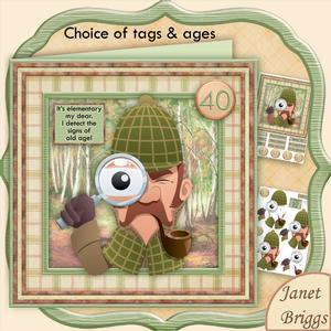 Sherlock Detects Old Age 8x8 Decoupage Mini Kit for Men