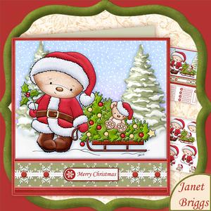 Christmas Sleigh Ride 8x8 Decoupage Mini Kit