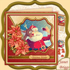 Santa & Rudolf Selfie 7.5 Christmas Decoupage Mini Kit