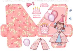 4 Today Little Princess Shaped Birthday Card