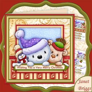 Christmas Trio 7.5 Decoupage Mini Kit