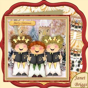 Christmas Church Choir 7.5 Decoupage Mini Kit