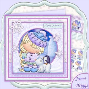 Izzys Christmas Buddies 8x8 Decoupage Mini Kit