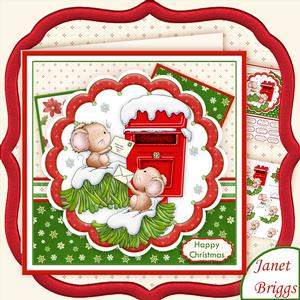 Letters for Micemas Christmas 8x8 Decoupage Mini Kit