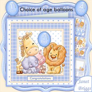 Animal Crew Baby Boy or Birthday Mini Kit with Ages