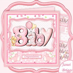 Bubble Baby Girl 7.5 Decoupage Mini Kit