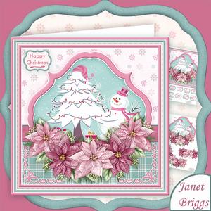 Snowman & Christmas Tree 8x8 Decoupage Mini Kit