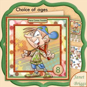 Here Comes Trouble Birthday Boy Decoupage Mini Kit