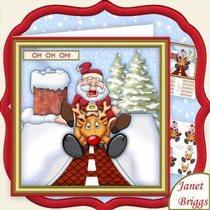 Oh Oh Oh! Crash Landing Christmas 7.5 Decoupage Mini Kit