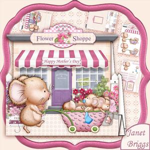 Nursery Mice Mother's Day, Baby, Shape Card Mini Kit