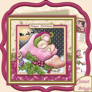 Not a Mouse is Stirring 7.5 Christmas Decoupage Mini Kit