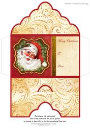 Christmas Money Wallet Vintage Jolly Santa