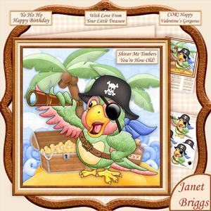 Shiver Me Timbers Youre How Old 8x8 Decoupage Mini Kit