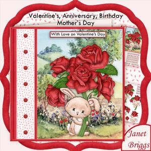 Rose Bloom Bunny Valentine's Mother's Day 7.5 Mini Kit