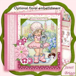 Little Garden Helper 8x8 Decoupage Mini Kit Various Occasion