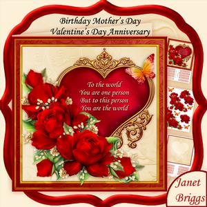 You Are the World Red Roses Verse 8x8 Mini Kit