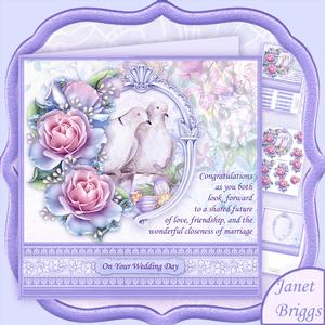 Wedding Doves 8x8 Decoupage Mini Kit