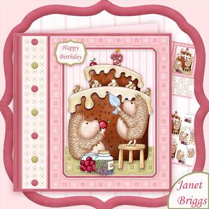 Cake is Hedgehogs Happy Place 7.5 Decoupage Mini Kit