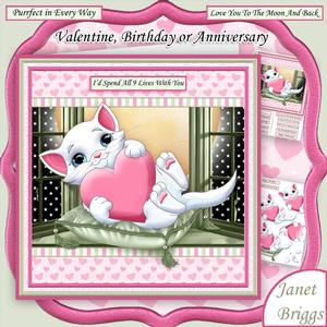 Id Spend All 9 Lives with You 8x8 Decoupage Mini Kit