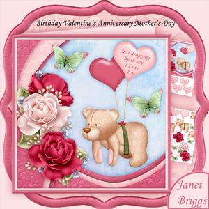 Just Dropping by 7.5 Decoupage Mini Kit All Occasions