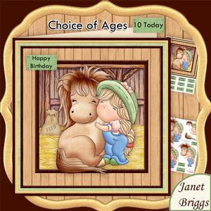 Izzys Pony Love 8x8 Decoupage Mini Kit