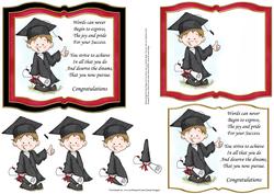 Graduation Boy Book Topper and Decoupage