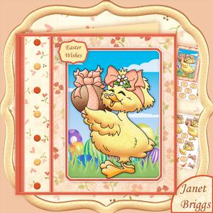 Easter Chick & Chocolate Egg 7.5 Decoupage Mini Kit