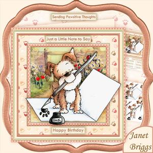 Pawsitive Thoughts All Occasions Decoupage Mini Kit