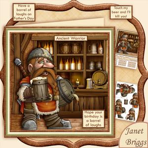 Ancient Warrior Barrel of Laughs 8x8 Male Mini Kit