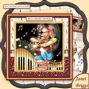 Have a Rockin Birthday Male Decoupage 8x8 Mini Kit