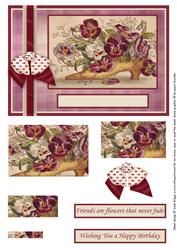 Vintage Violas in Shoe Card Front & Pyramage