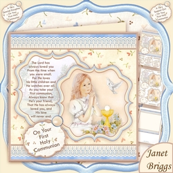 First Holy Communion Girl & Dove 8x8 Mini Kit