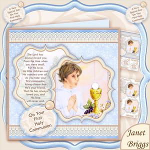 First Holy Communion Boy & Verse 8x8 Mini Kit