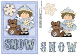 Snow Angel Christmas Card Front Part 1