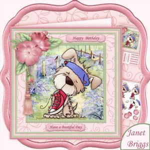 Have a Bootiful Day 8x8 Decoupage Mini Kit