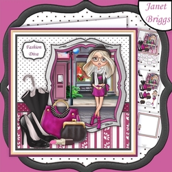Fashion Diva 8x8 Decoupage Mini Kit