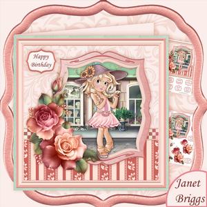 Flora at the Florists 8x8 Decoupage Mini Kit