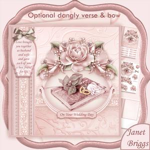 Wedding or Anniversary Bible Rings Roses Dusky Pink Mini Kit