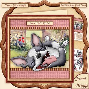 How Old Rofl Humorous Terrier Dog 7.5 Decoupage Mini Kit