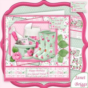 The Rose Gardener 8x8 Decoupage Mini Kit