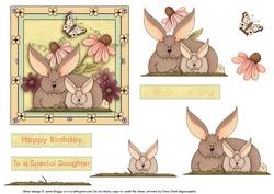Bunny Rabbits Topper & Decoupage