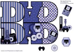 Gadget Dad Shape Card or Topper with Decoupage