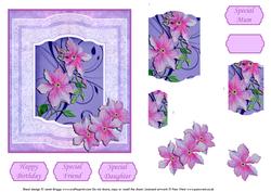 Clematis Nelly Moser 3D Topper