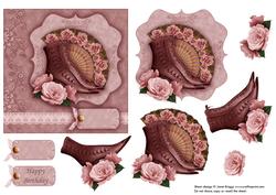 Vintage Fan Boots & Roses Topper &