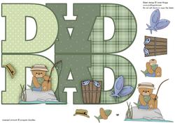 Fishing Dad Shape Card or Topper