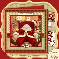 SHATTERED SANTA 8x8 Christmas Decoupage Mini Kit