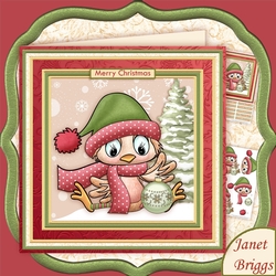 ROBINS BAUBLE Christmas 8x8 Decoupage Mini Kit