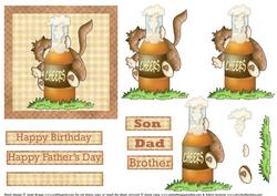 Cheers, It's My Beer Topper and Decoupage
