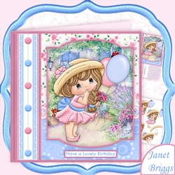 IZZYS BALLOONS 8x8 Birthday Decoupage Mini Kit