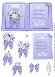 Silver Wedding Anniversary or Anniversary Topper Decoupage